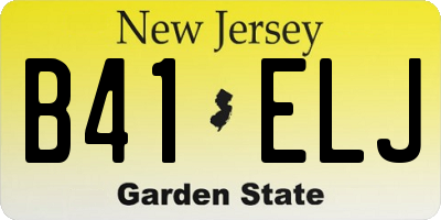 NJ license plate B41ELJ