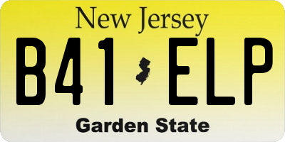 NJ license plate B41ELP