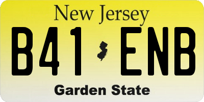 NJ license plate B41ENB
