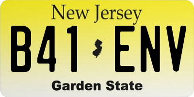 NJ license plate B41ENV