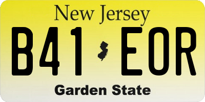 NJ license plate B41EOR