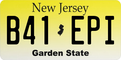 NJ license plate B41EPI