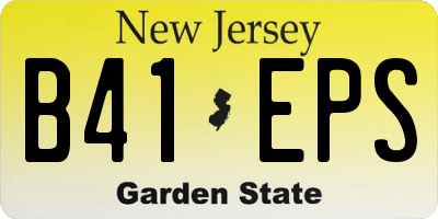 NJ license plate B41EPS