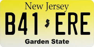 NJ license plate B41ERE