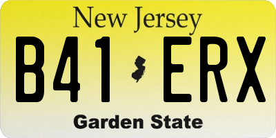NJ license plate B41ERX