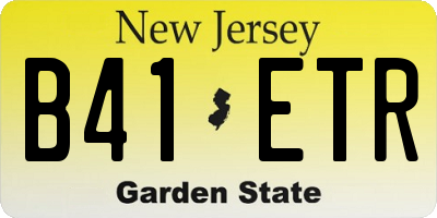 NJ license plate B41ETR