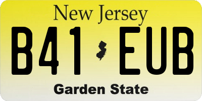 NJ license plate B41EUB
