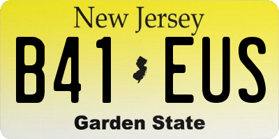 NJ license plate B41EUS
