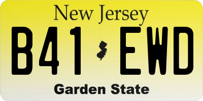 NJ license plate B41EWD