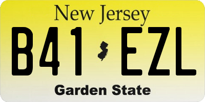 NJ license plate B41EZL