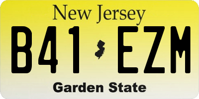 NJ license plate B41EZM