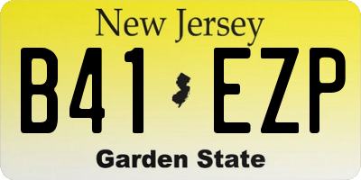 NJ license plate B41EZP