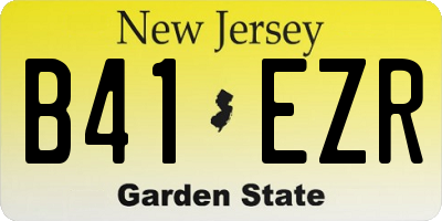 NJ license plate B41EZR