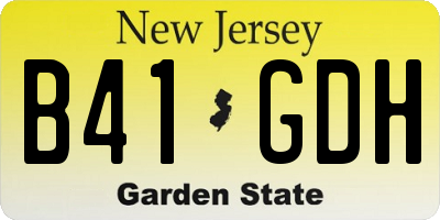 NJ license plate B41GDH