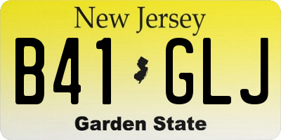 NJ license plate B41GLJ