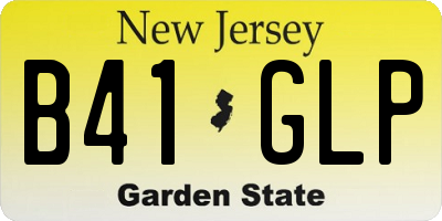 NJ license plate B41GLP