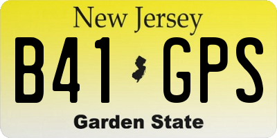 NJ license plate B41GPS