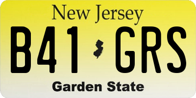 NJ license plate B41GRS