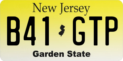 NJ license plate B41GTP