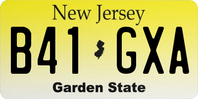 NJ license plate B41GXA