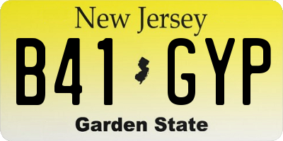 NJ license plate B41GYP