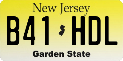 NJ license plate B41HDL