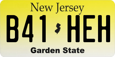 NJ license plate B41HEH