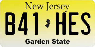 NJ license plate B41HES