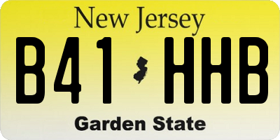 NJ license plate B41HHB