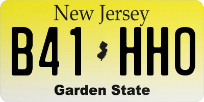 NJ license plate B41HHO