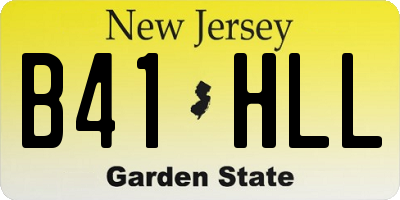 NJ license plate B41HLL