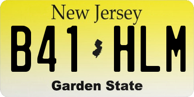 NJ license plate B41HLM