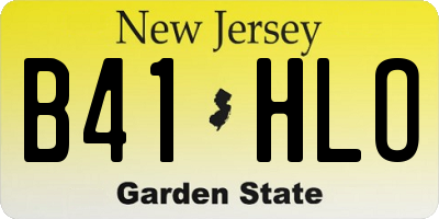 NJ license plate B41HLO