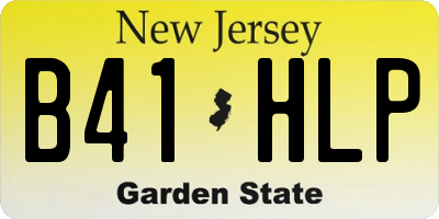 NJ license plate B41HLP