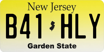 NJ license plate B41HLY