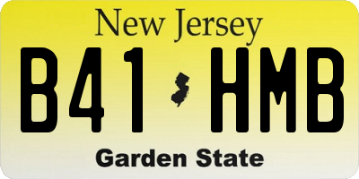 NJ license plate B41HMB