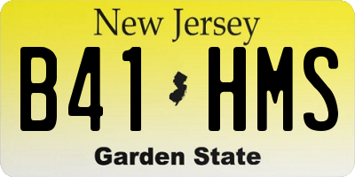 NJ license plate B41HMS