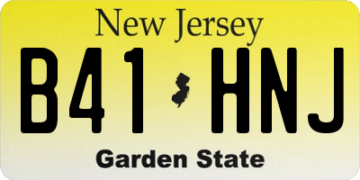 NJ license plate B41HNJ
