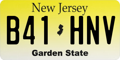NJ license plate B41HNV