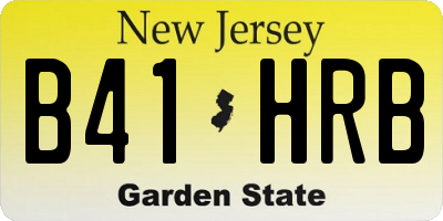 NJ license plate B41HRB