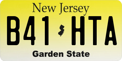 NJ license plate B41HTA