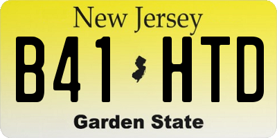 NJ license plate B41HTD