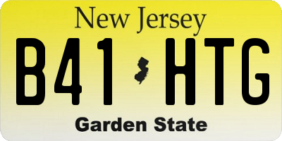 NJ license plate B41HTG