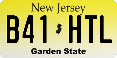 NJ license plate B41HTL