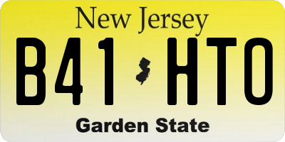 NJ license plate B41HTO