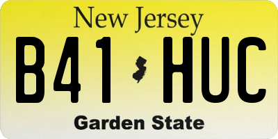 NJ license plate B41HUC