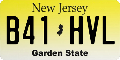 NJ license plate B41HVL