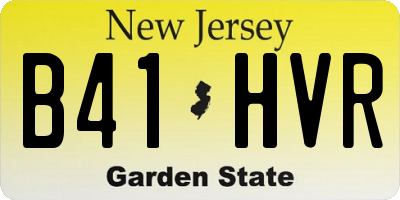 NJ license plate B41HVR