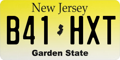 NJ license plate B41HXT
