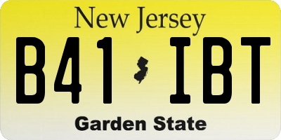 NJ license plate B41IBT